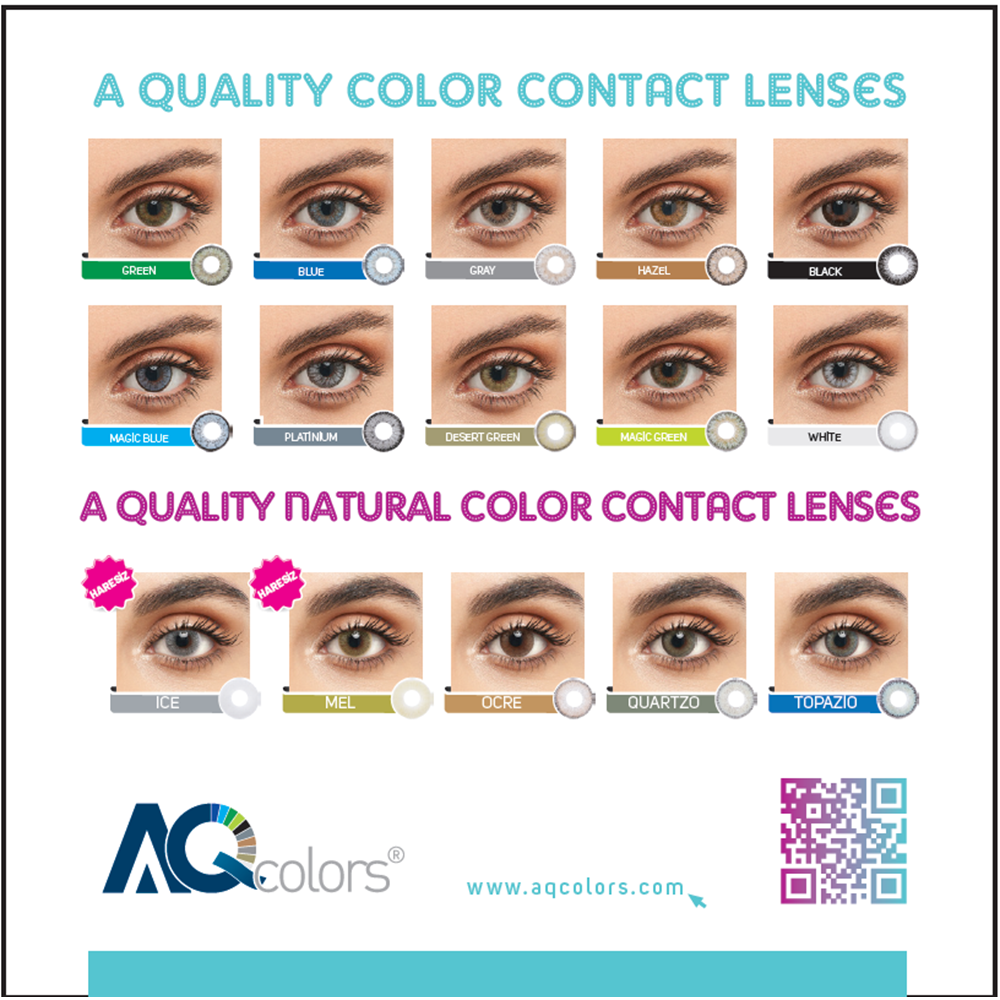 AQ Colors Numaralı Renkli Lens + 60 ML Solüsyon Hediye 